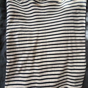 Buck Mason CATALINA BRETON TEE Women’s Size L, Natural/Navy, EUC